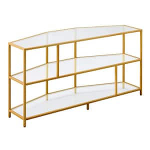 Clark 48 in. Brass TV Stand Fits TV's up to 55 in.