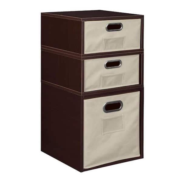 Regency 26 in. H x 13 in. W x 13 in. D Brown Wood 3-Cube Organizer