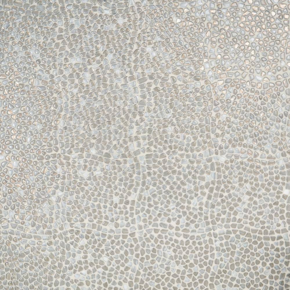 Apollo Pebble Silver Polished Glass Mosaic Tile