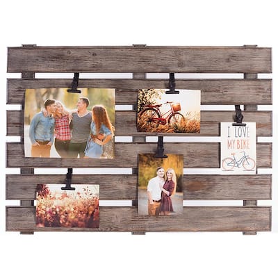5-Opening 4 in. x 6 in. Pallet Picture Frame