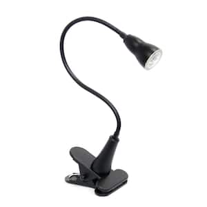 22.5 in. Black Integrated LED Gooseneck Clip Light Desk Lamp