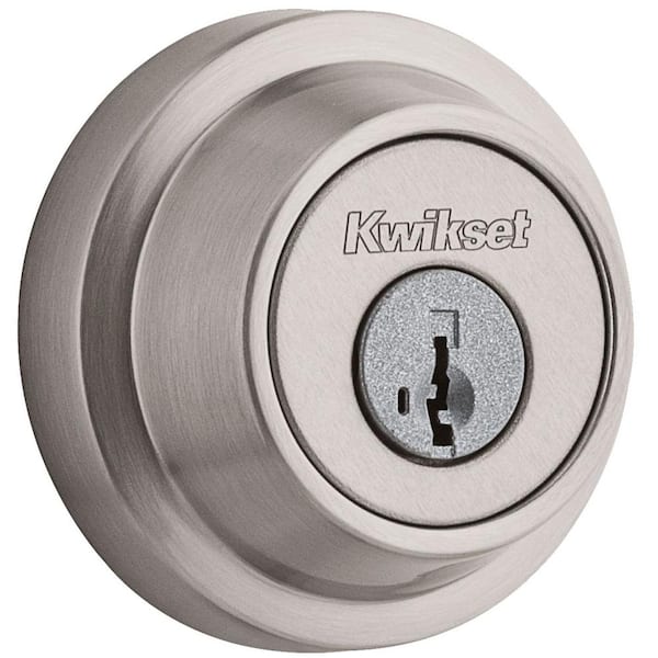 Kwikset 660 Contemporary Round Satin Nickel Single Cylinder Deadbolt Featuring Smartkey Security 7408