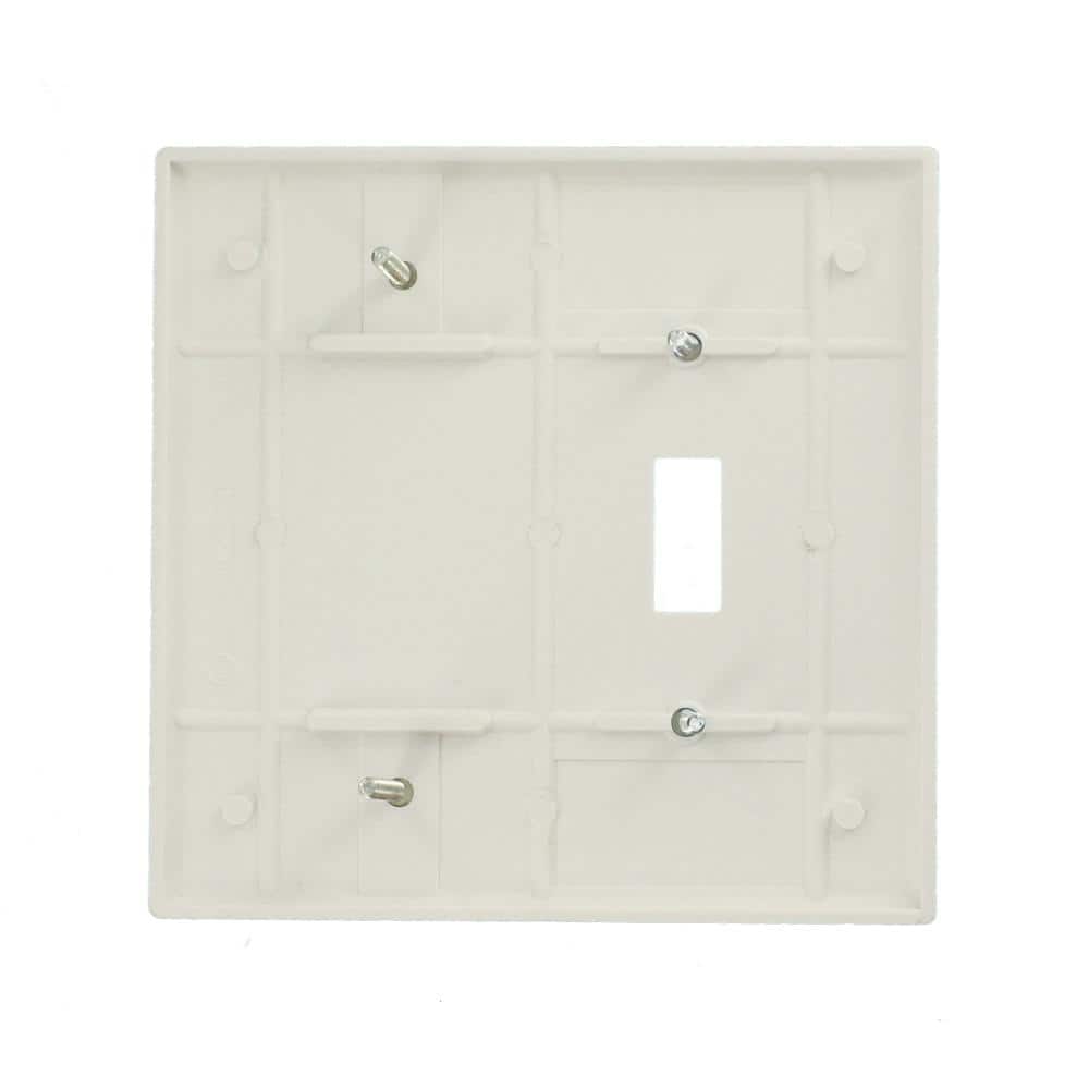 White Midway Size 2-Gang 1-Toggle 1-Blank Wallplate