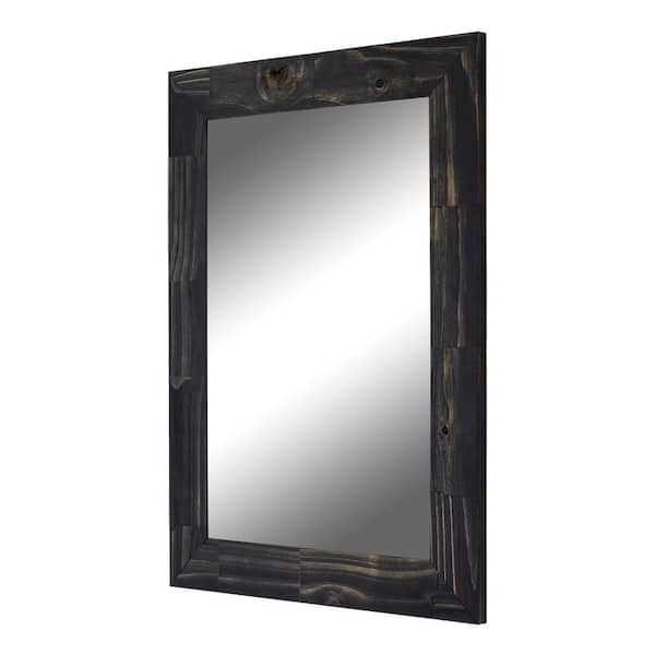 Hitchcock Butterfield Yosemite 23.5 in. x 33.5 in. Rustic Rectangle Framed Black Decorative Mirror