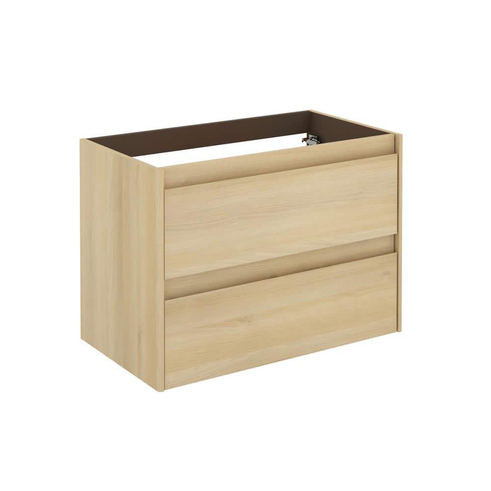 Nordic Oak 31.1" Wall Mounted Single Bathroom Vanity Base