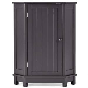 17.5 in. W x 17.5 in. D x 31.4 in. H Black Linen Cabinet with Adjustable Shelf
