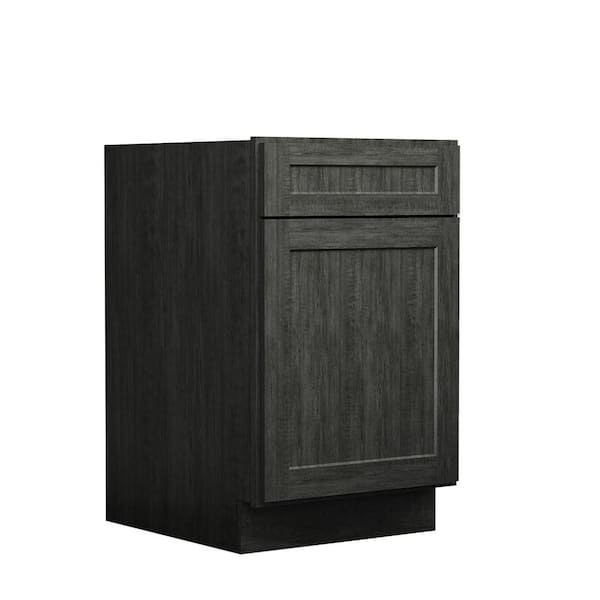 Hausvita 21 in. W x 24 in. D x 34.5 in. H Ready to Assemble Plywood Base Kitchen Cabinet in Shaker Charcoal