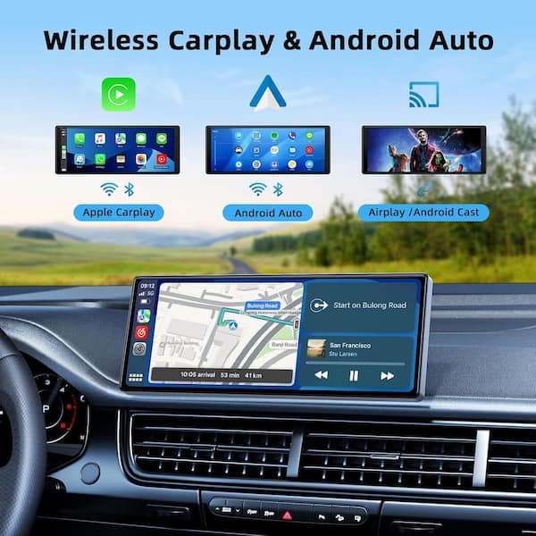 Lukyamzn 9.26 in. Wireless CarPlay Screen for Car Compatable