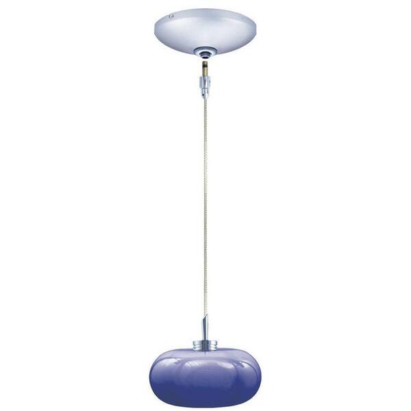 Unbranded Low Voltage Quick Adapt 5-3/8 in. x 100-1/2 in. Cobalt Pendant and Chrome Canopy Kit