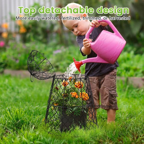 6-Pack Outdoor Squirrel Rabbit Plant Protector Metal Garden Cloche Netting for Pest Control