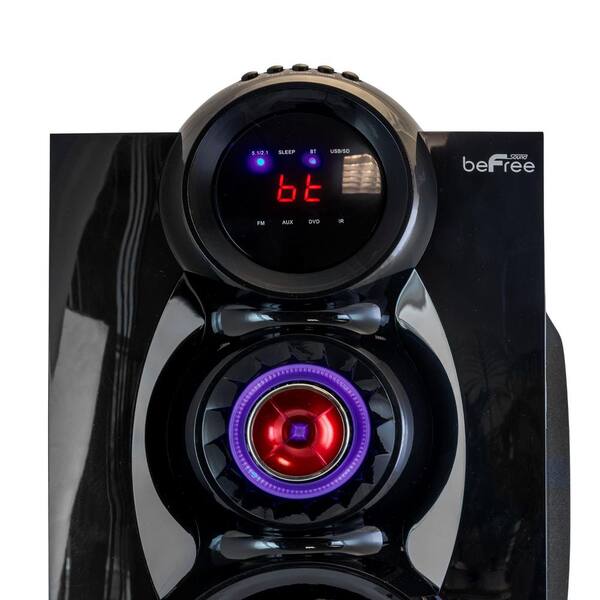 BEFREE SOUND 5.1-Channel Surround Sound Bluetooth Speaker System in Black  98595498M - The Home Depot