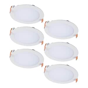 6 in. 2700K-5000K Tunable CCT Smart Integrated LED White Recessed Downlight, Round Trim (6-Pack)