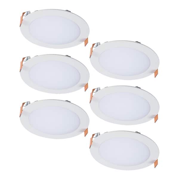 HALO HOME 6 in. 2700K-5000K Tunable CCT Smart Integrated LED White Recessed Downlight, Round Trim (6-Pack)
