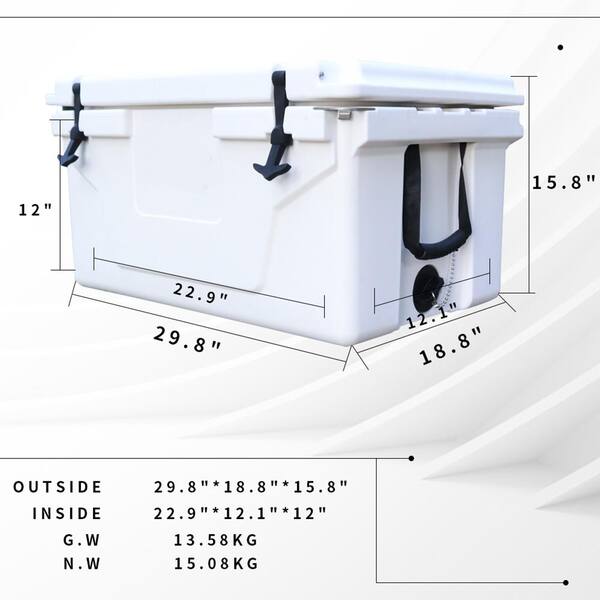 Hot Selling 65QT Outdoor Cooler Fish Ice Chest Box, Popular Camping Cooler  Box, Portable Large Ice Chest Outdoor Camping Picnic Fishing Cooler Box