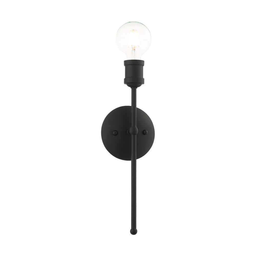 Lansdale Contemporary Black Steel Dimmable Wall Sconce