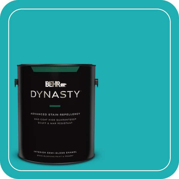 1 gal. Home Decorators Collection #HDC-SP16-06 Larkspur Blue Semi-Gloss Enamel Interior Stain-Blocking Paint & Primer