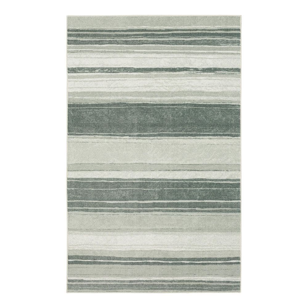 Mohawk Home Rainbow Grey 1 ft. 8 in. x 2 ft. 10 in. Machine Washable Striped Area Rug 868802