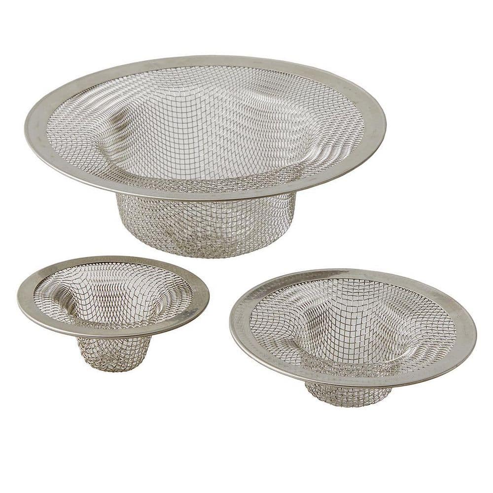 Everbilt Mesh Sink Drain Strainer in Stainless Steel (3-Pack) 865410 - The  Home Depot
