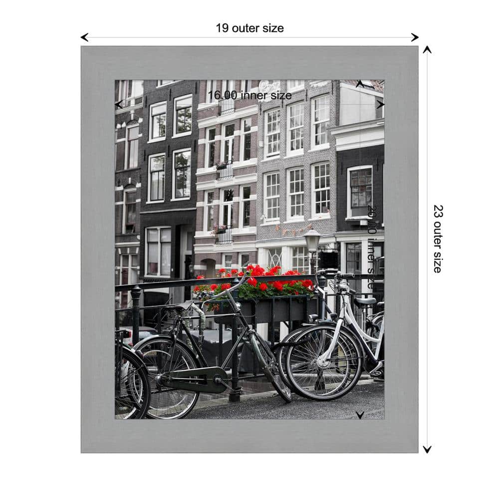 Classic 16x20 Brushed Nickel Wall Picture Frame