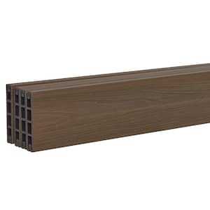 1 in. Composite Fence Board Walnut (4-Pack) 1 in. x 5.3 in. x 6 ft.