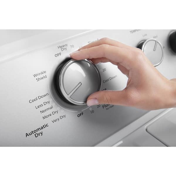 Whirlpool - 7.0 cu. ft. 240-Volt White Electric vented Dryer with AUTODRY Drying System