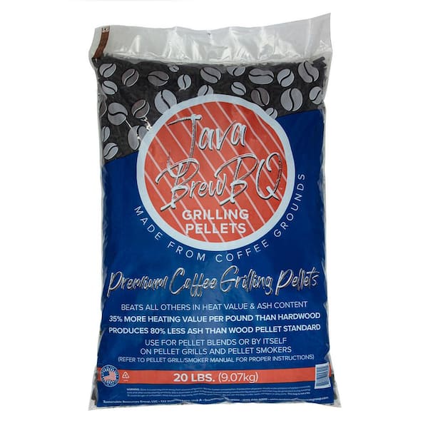 Sustainable Resources Group JavaBrewBQ Premium Coffee Grilling Pellets : Cooking Pellets for Pellet Grill and Smoker : 20lb Bag