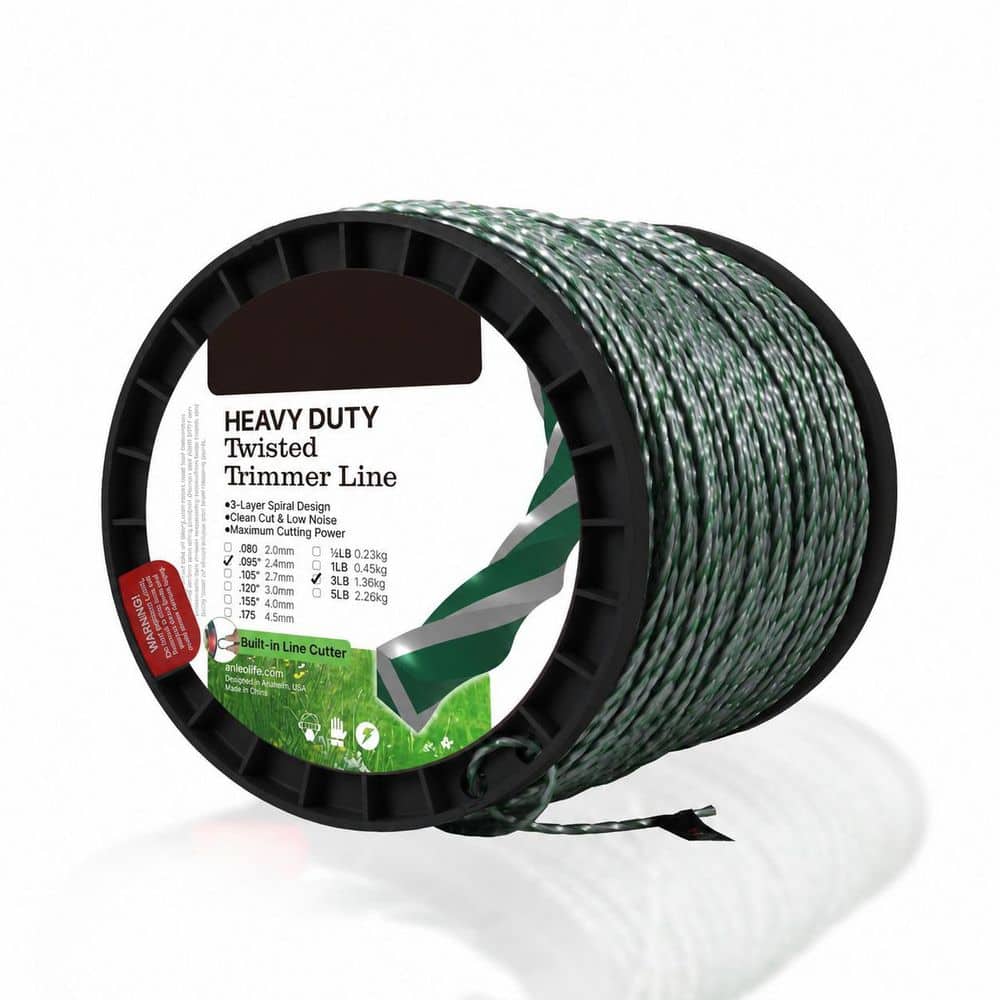 3-Layer Square Twisted Trimmer Line Heavy Duty .095 in x 1181 ft Spool with Built-In Line Cutter for Gas Electric price history on PriceWatchPro