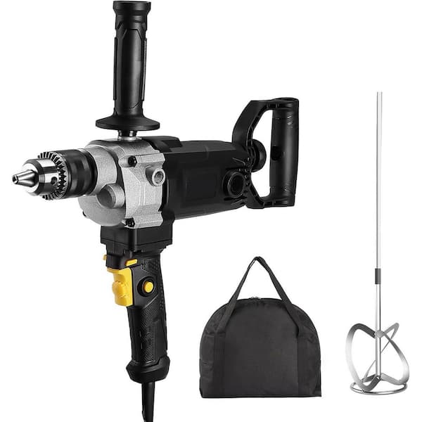 KIWDZFU 10-Amp Heavy Duty Corded Drill Mixer Set with Spade Handle for Drilling and Mixing Variable Speeds Concrete Mud Mixer