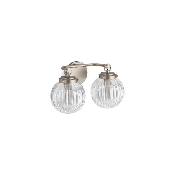 KOHLER Embra By Studio McGee Two-Light Brushed Nickel Wall Sconce