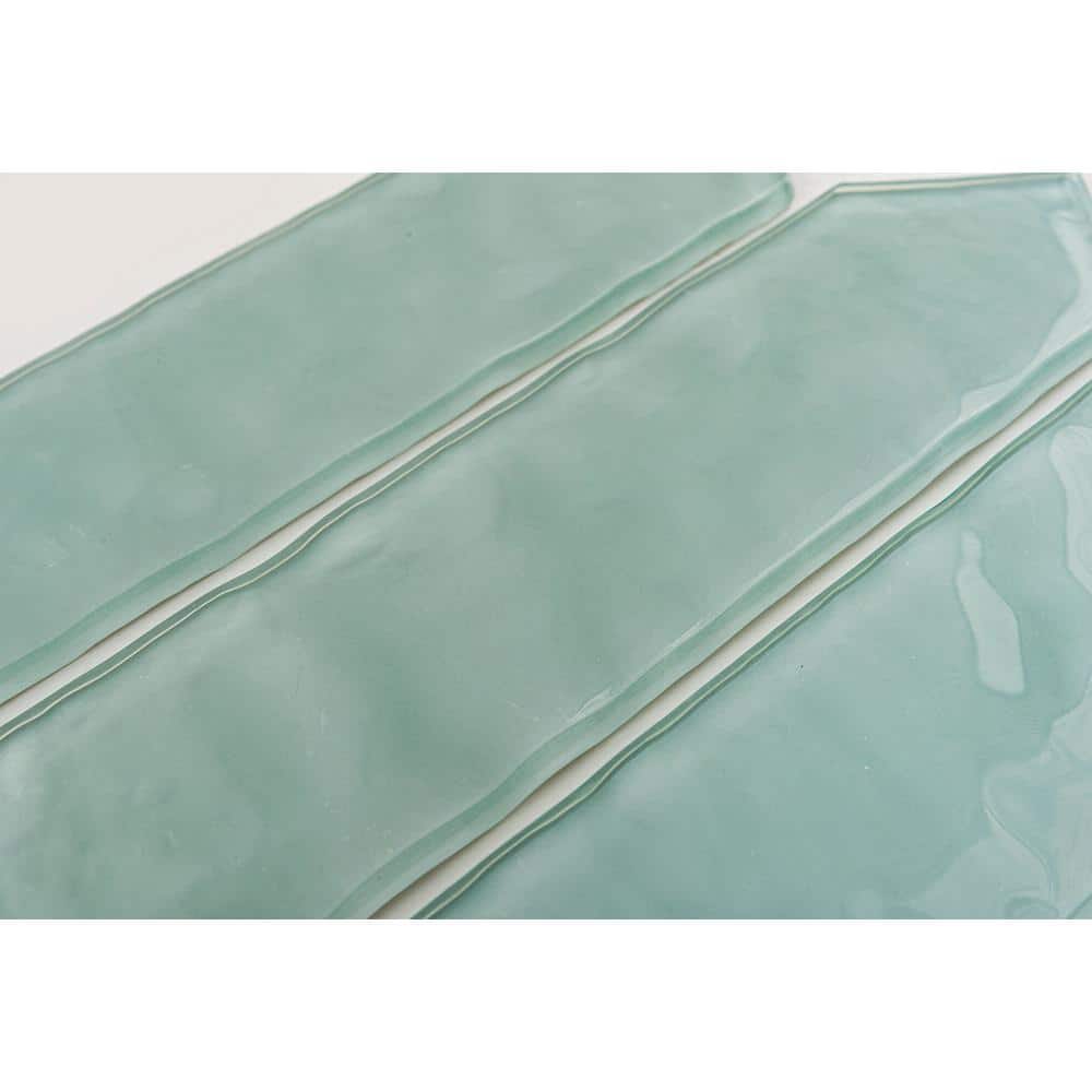 Ergo 3" x 10" Polished Blue Glass Subway Tile