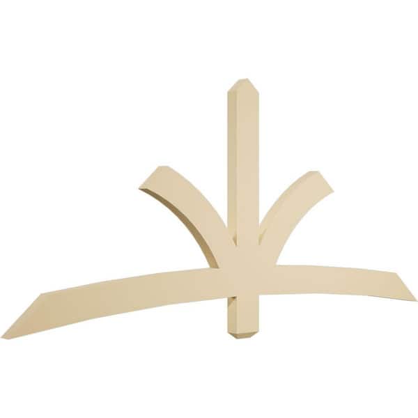 72 in. W x 33 in. H x 2 in. D x 4 in. F, 11/12 Pitch, Davenport Signature Urethane Gable Bracket, Primed Tan