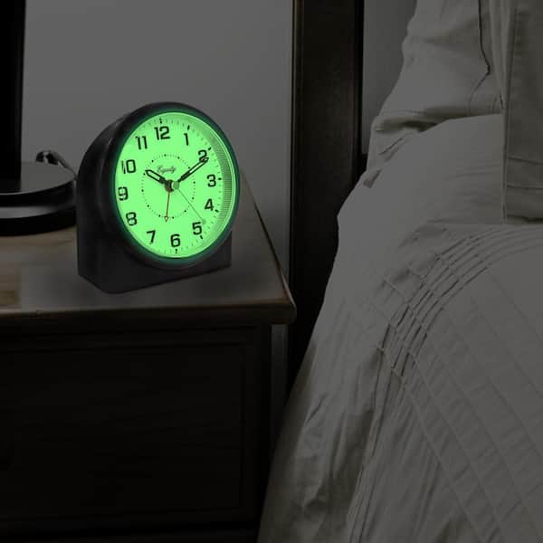 Equity By La Crosse Large 4 72 In Black Og Alarm Table Clock With Night Vision Technology 14080 Black Og Alarm Table Clock, Bedside Alarm Clocks Illuminated