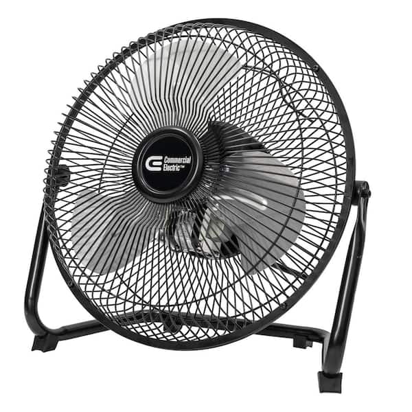 9 in. 3-Speed High Velocity Floor Fan With Wall Mount Bracket
