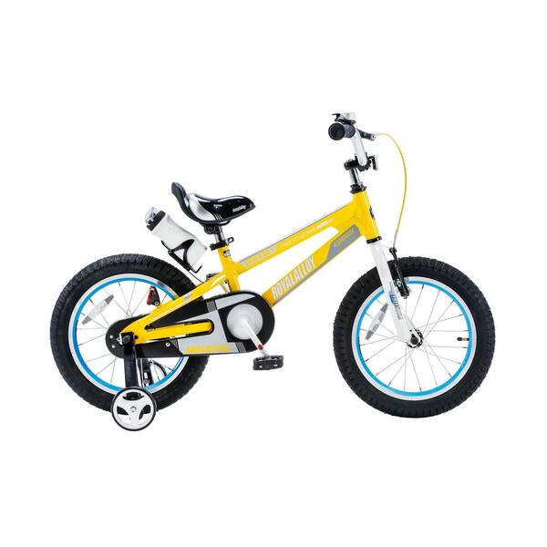 Royalbaby Space No. 1 Kid's Bike, Boy's Bikes and Girl's Bikes, lightweight Aluminum, with 14 in. Training Wheels in Yellow