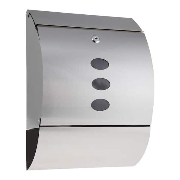 TOLEDO stainless steel 304 Curve Mailbox 14.5 in.x 14.5 in. x 4/34 in. Keyed