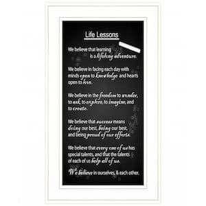 Life Lessons by Unknown 1 Piece Framed Graphic Print Typography Art Print 21 in. x 12 in. .