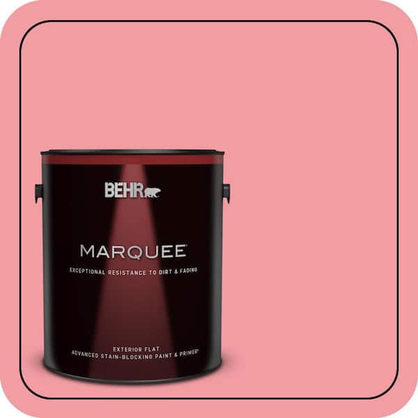 BEHR MARQUEE 1 gal. #140B-4 Island Coral Flat Exterior Paint & Primer