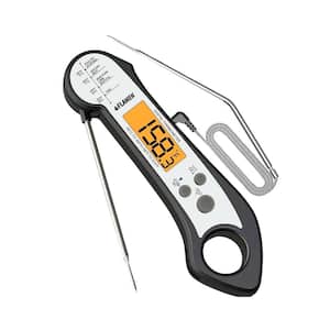 Digital Meat Thermometer, 2 in. 1-Dual Probe Food Thermometer with Backlight (Silver)