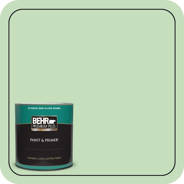 BEHR PREMIUM PLUS 1 qt. #M390-3 Galway Semi-Gloss Enamel Exterior Paint & Primer