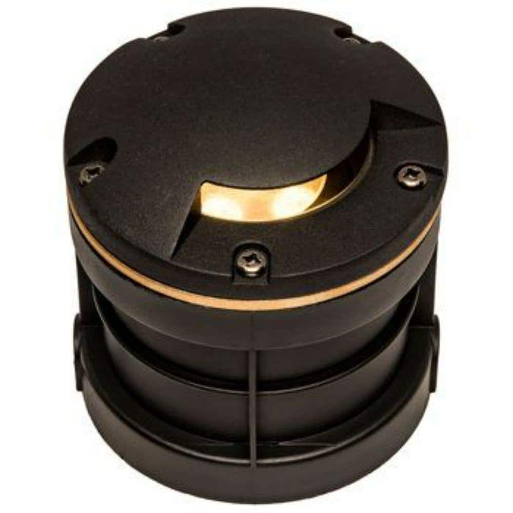 Black 5" Metal and Composite Well Light with Mono Directional Cover