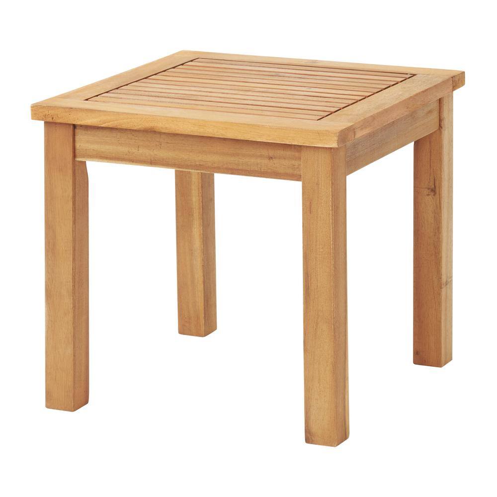 Barre 3-Piece Acacia Wood and Black Woven Outdoor Bistro Set