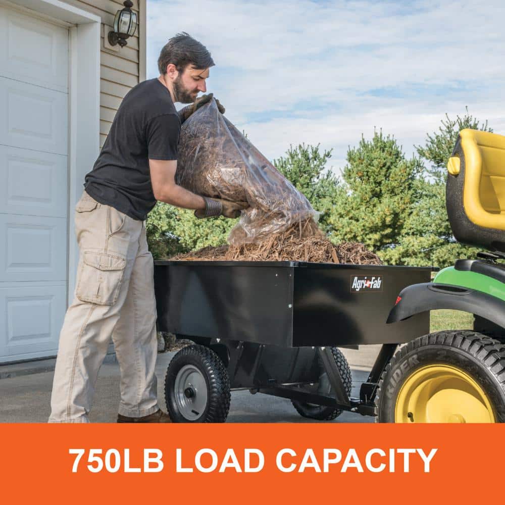 Agri-Fab 750 lb Black Steel Utility Dump Trailer