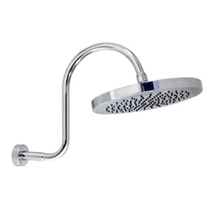 1-Spray 10 in. Single Wall MountHigh Pressure Fixed Shower Head in Polished Chrome