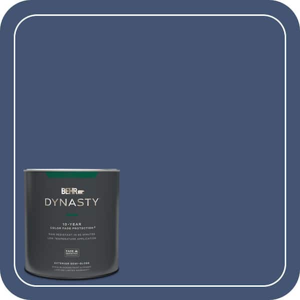 BEHR DYNASTY 1 qt. Home Decorators Collection #HDC-CL-26 Champlain Blue Semi-Gloss Exterior Stain-Blocking Paint & Primer