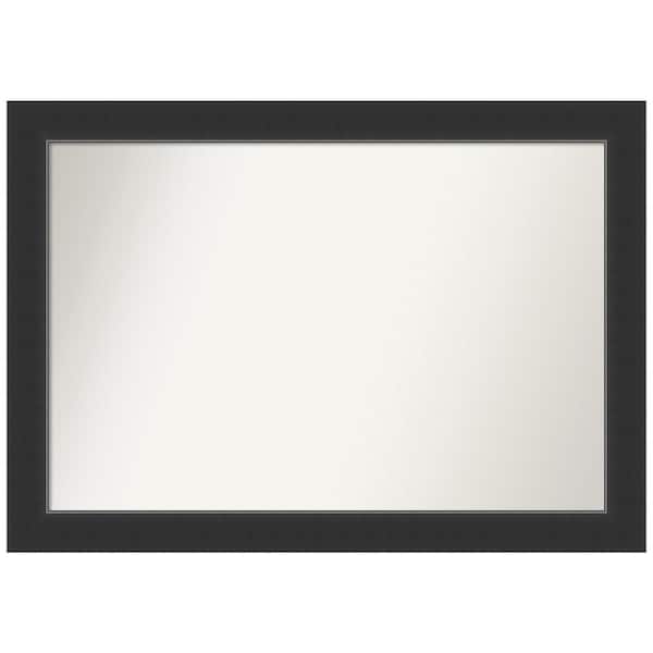 Amanti Art Corvino Black 41 in. W x 29 in. H Rectangle Non-Beveled Wood Framed Wall Mirror in Black