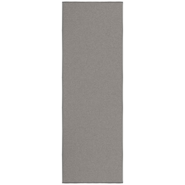 Ottohome Collection Non-Slip Rubberback Modern Solid Design 2x5 Indoor Runner Rug, 1 ft. 8 in. x 4 ft. 11 in., Gray
