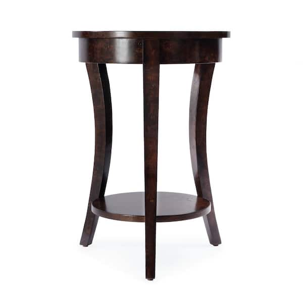 Butler Specialty Company Holdin 18 in. W Dark Brown Round Wood End/Side Table