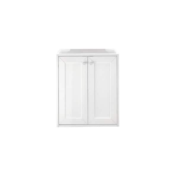 James Martin Vanities Chianti 23.6 in. W x 18.1 in. D x 27.5 in. H Single Bath Vanity Cabinet without Top in Glossy White