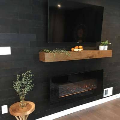 Black Ice Reclaimed Wood Peel & Stick Wall Planks