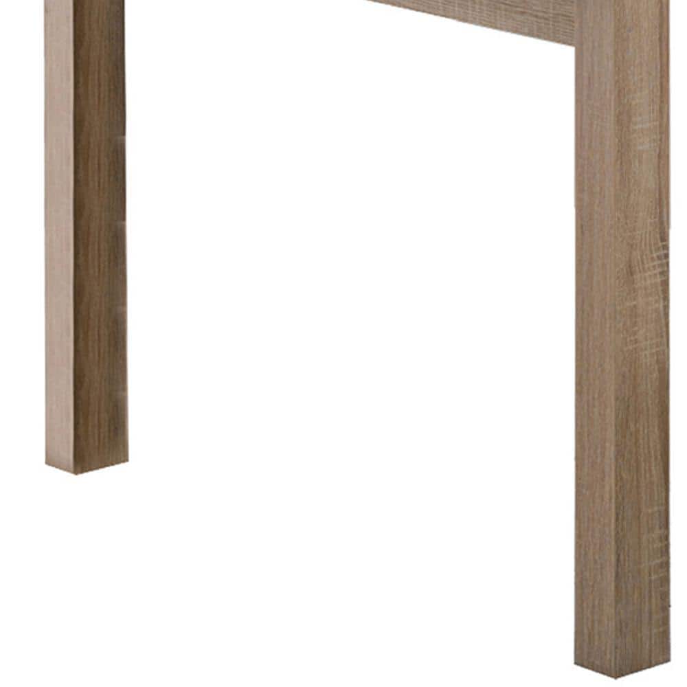 Transitional Rectangular Dining Table in White & Brown - 48" x 32"